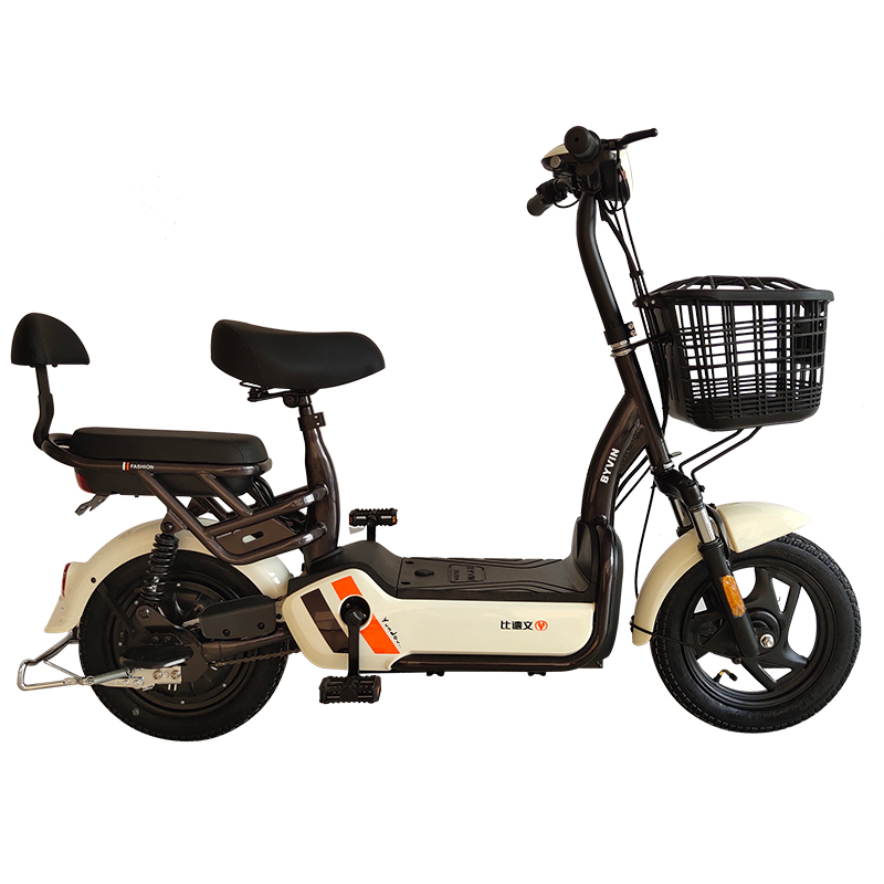 比德文電動(dòng)車(chē)48v12ah可拆卸鋰電池小型電瓶車(chē)男女電動(dòng)自行車(chē)助力車(chē)代步車(chē) 云豆 奶白