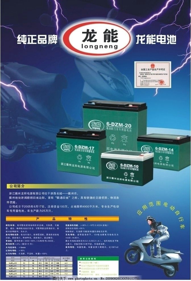 蓄電池海報(部分位圖組成)圖片